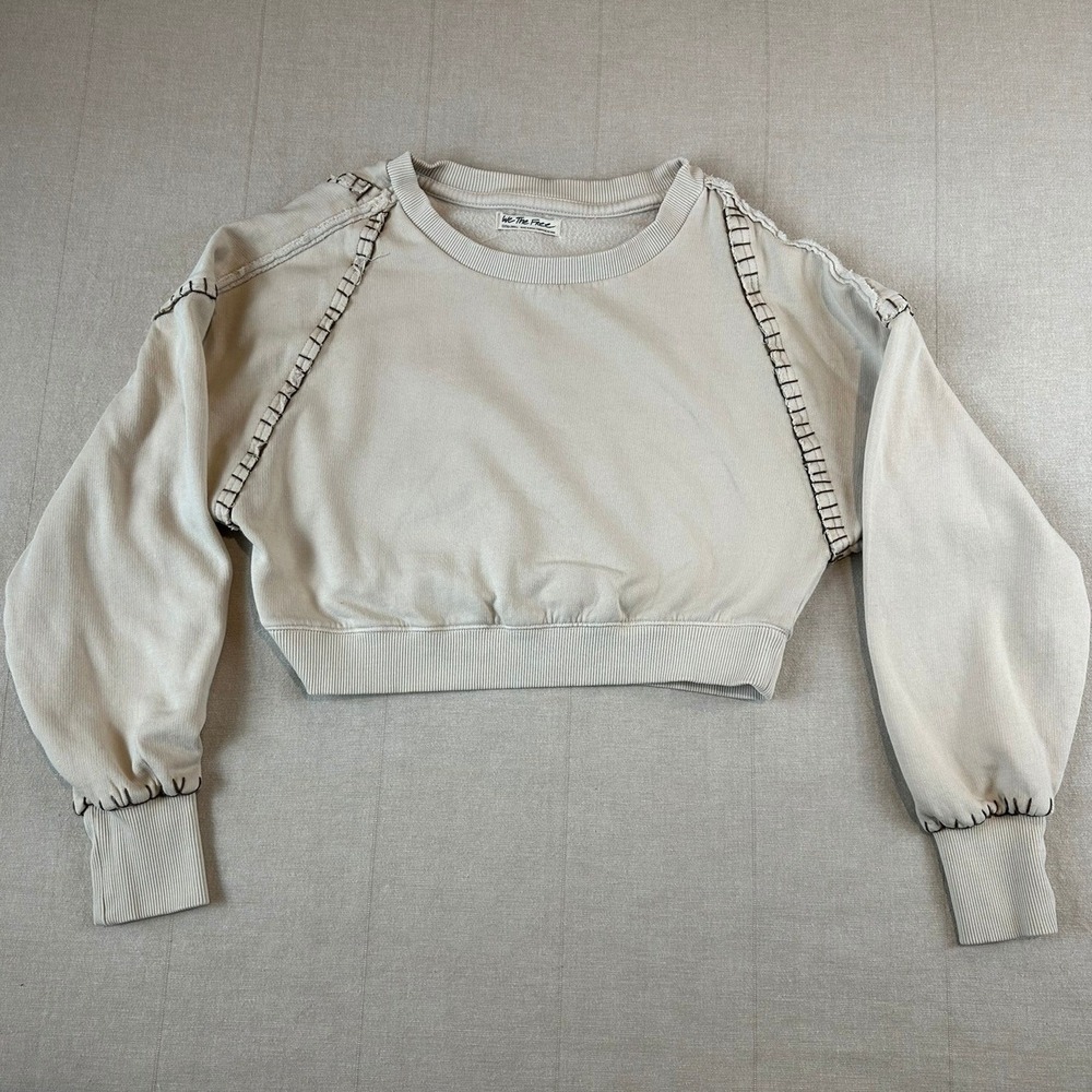 Free People | We The Free Cropped Sweatshirt Beige | Women's XS